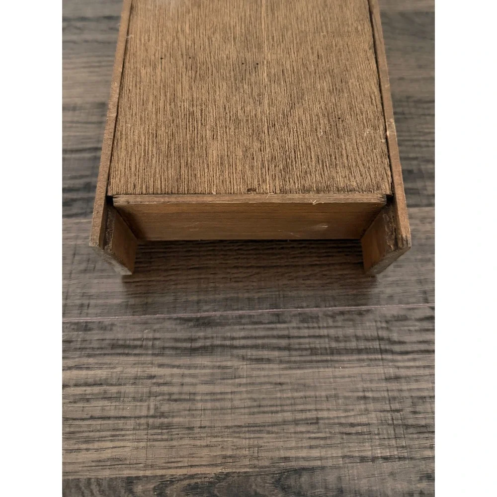 Vtg Wooden Miniature Farmhouse Rustic Shadow Box Cubby Shelf Curio Cabinet